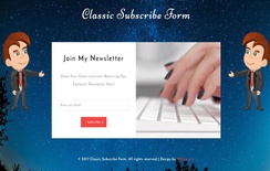 Classic Subscribe Form Responsive Widget Template