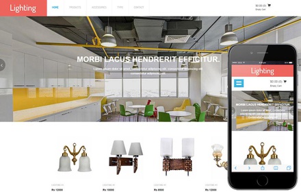 Lighting a Flat Ecommerce Bootstrap Responsive Web Template
