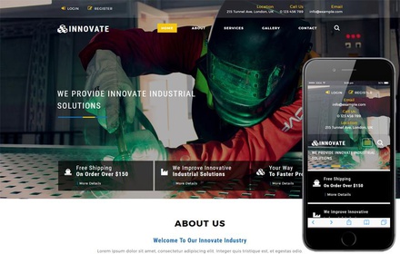 Innovate an Industrial Category Bootstrap Responsive Web Template