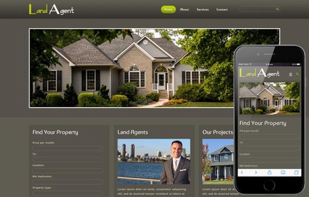 Land Agent Real Estate Mobile Website Template