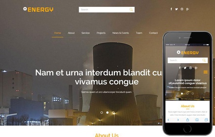 Energy a Industrial Category Flat Bootstrap Responsive Web Template
