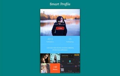 Smart Profile Flat Responsive Widget Template
