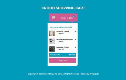 Crood Shopping Cart Responsive Widget Template