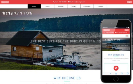 Relaxation a Travel Category Bootstrap Responsive Web Template