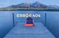 Astounding Error Page Responsive Widget Template