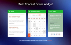 Multi Content Boxes Widget a Flat Responsive Widget Template
