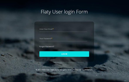 Flaty User login Form a Flat Responsive Widget Template