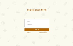 Logical Login Form Responsive Widget Template