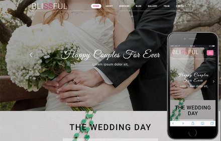 Blissful Wedding Category Bootstrap Responsive Web Template