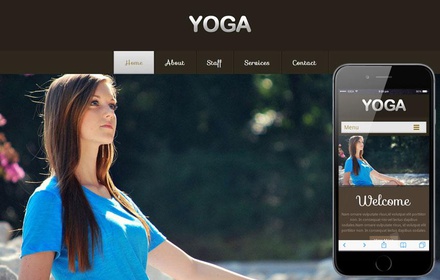 Yoga a Health and Fitness Mobile Website Template