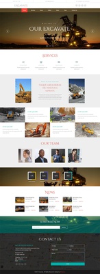 Excavate an Industrial Category Bootstrap Responsive Web Template