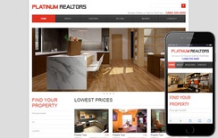 Platinum Realtors web and mobile  template for free