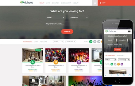 Duhoot a Portal Multipurpose Flat Bootstrap Responsive web template
