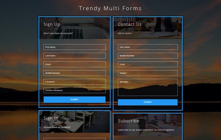 Trendy Multi Forms a Responsive Widget Template