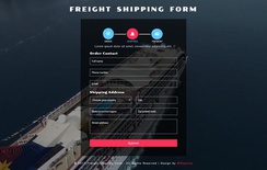 Freight Shipping Form a Flat Responsive Widget Template