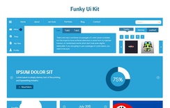 Funky UI Kit a Flat Bootstrap Responsive Web Template