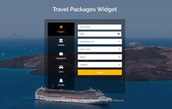 Travel Packages Widget Flat Responsive Widget Template
