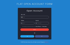 Flat Open Account Form Responsive Widget Template