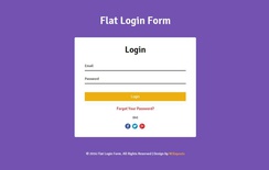 Flat Login Form Widget Flat Responsive Widget Template