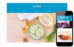 Lotus Beauty Parlour Mobile Website Template