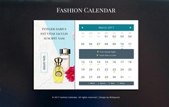 Fashion Calendar a Flat Responsive Widget Template