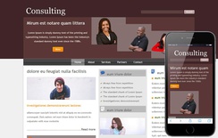 Free Consulting webtemplate and mobile webtemplate for corporate businesses