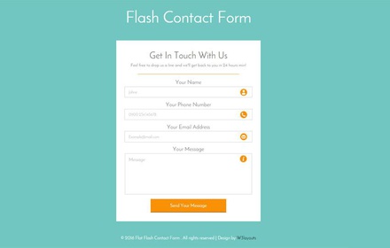 Flash Contact Form Responsive Widget Template