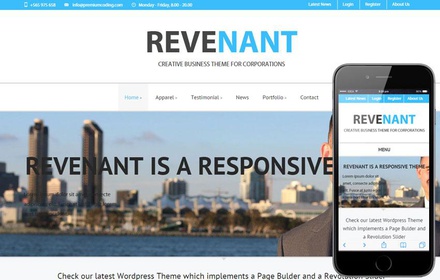 Revenant a Corporate Business Flat Responsive Web Template