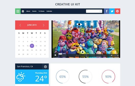Creative UI Kit a Flat Bootstrap Responsive Web Template