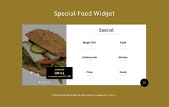 Special Food Responsive Widget Template