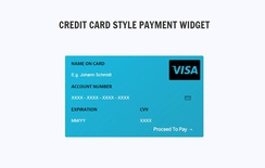 Credit Card Style Payment Widget Responsive Template