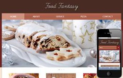 Food Fantasy web and mobile website template for free