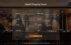 Hotel Enquiry Form a Flat Responsive Widget Template