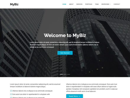 MyBiz - Free Business Bootstrap Theme | BootstrapMade