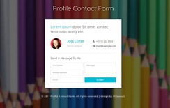 Profile Contact Form Flat Responsive Widget Template