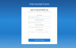 Kontak Form a Flat Contact Widget Template