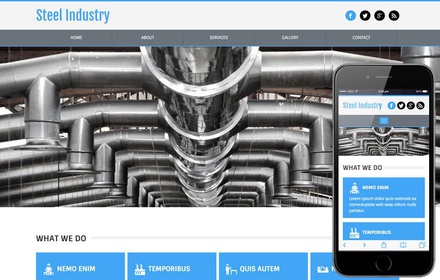 Steel Industry a Industrial Category Flat Bootstrap Responsive Web Template