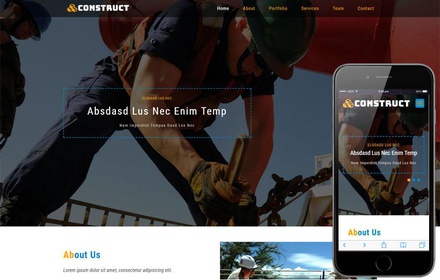Construct an Industrial Category Bootstrap Responsive Web Template