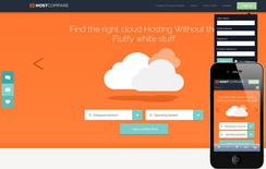 Hostcompare cloud hosting Flat Responsive Mobile website template