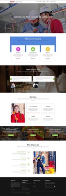 Food Industry Industrial Category Bootstrap Responsive Web Template