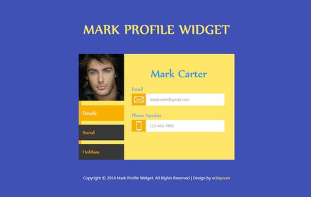 Mark Profile Responsive Widget Template