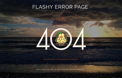 Flashy Error Page a Flat Responsive Widget Template