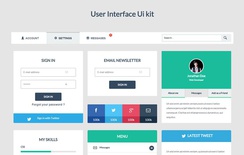 User Interface Kit a Flat Bootstrap Responsive Web Template
