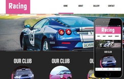 Racing automobile Mobile Website Template