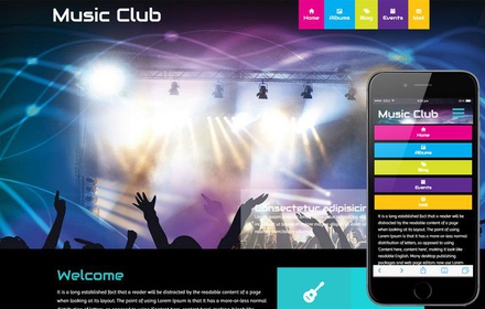Music Club a Entertainment Category Flat Bootstrap Responsive web template