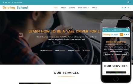 Driving School a Business Category Bootstrap Responsive Web Template