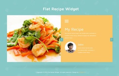 Flat Recipe Responsive Widget Template