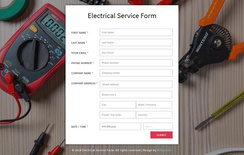 Electrical Service Form a Flat Responsive Widget Template