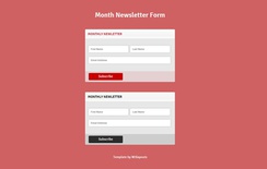 Month Newsletter Form Responsive Widget Template