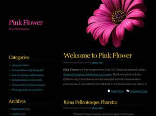 Pink Flower Free CSS Template